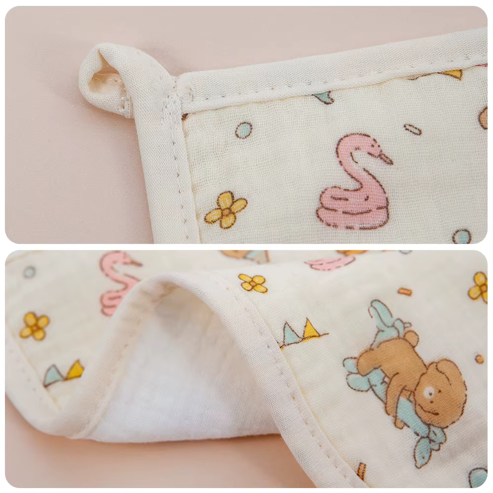 Toalla de gasa algodón bebé – Pañuelo reutilizable cara y saliva - imagen 5