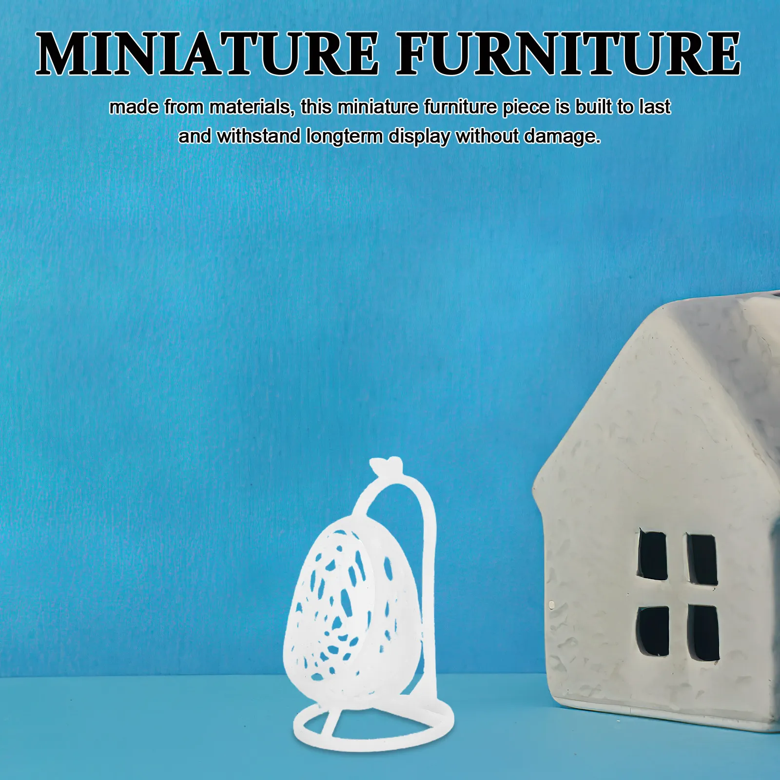 Sillas colgantes en miniatura para casa de muñecas – adorno - imagen 5