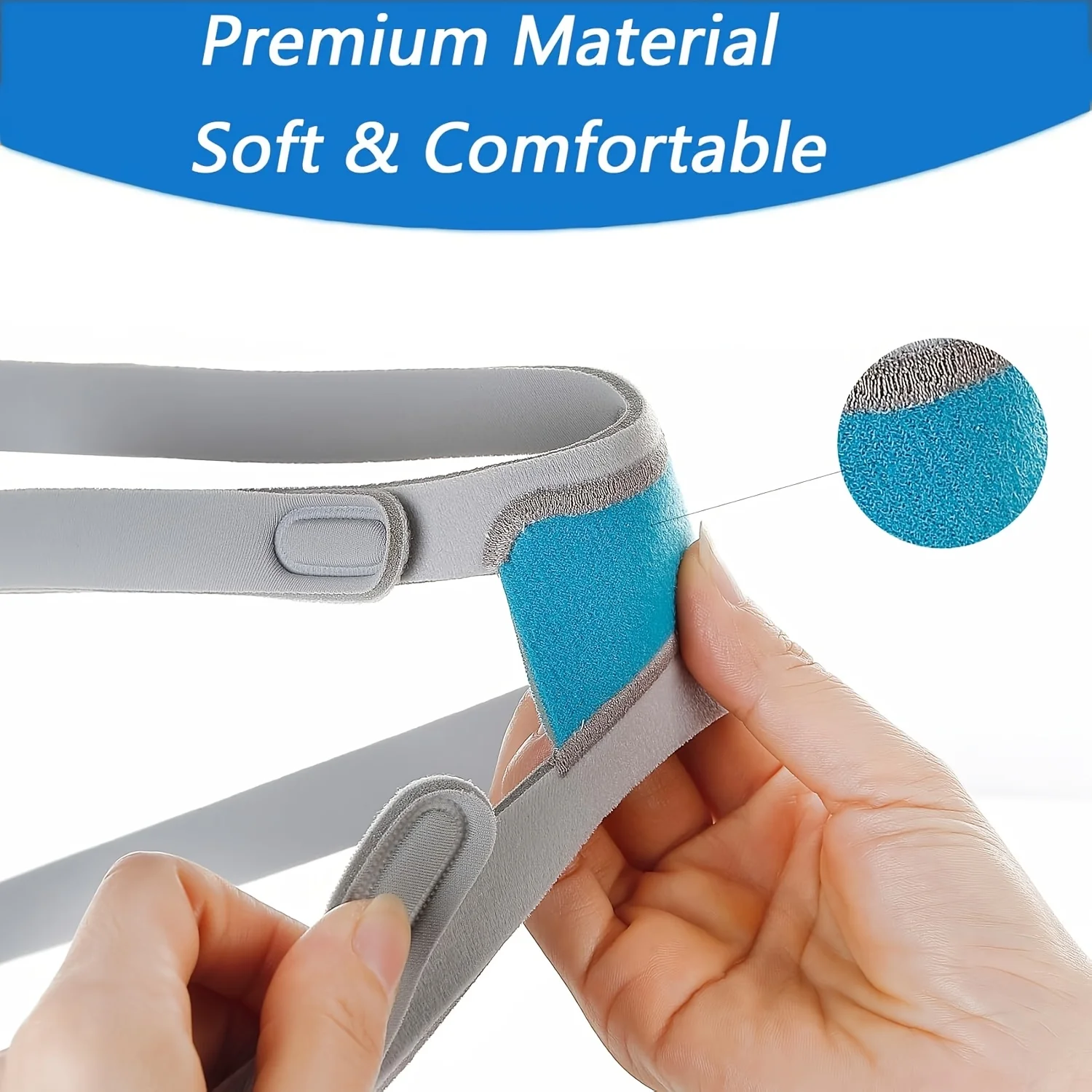 Correa ajustable CPAP F30i con clips y diadema de tela - imagen 3