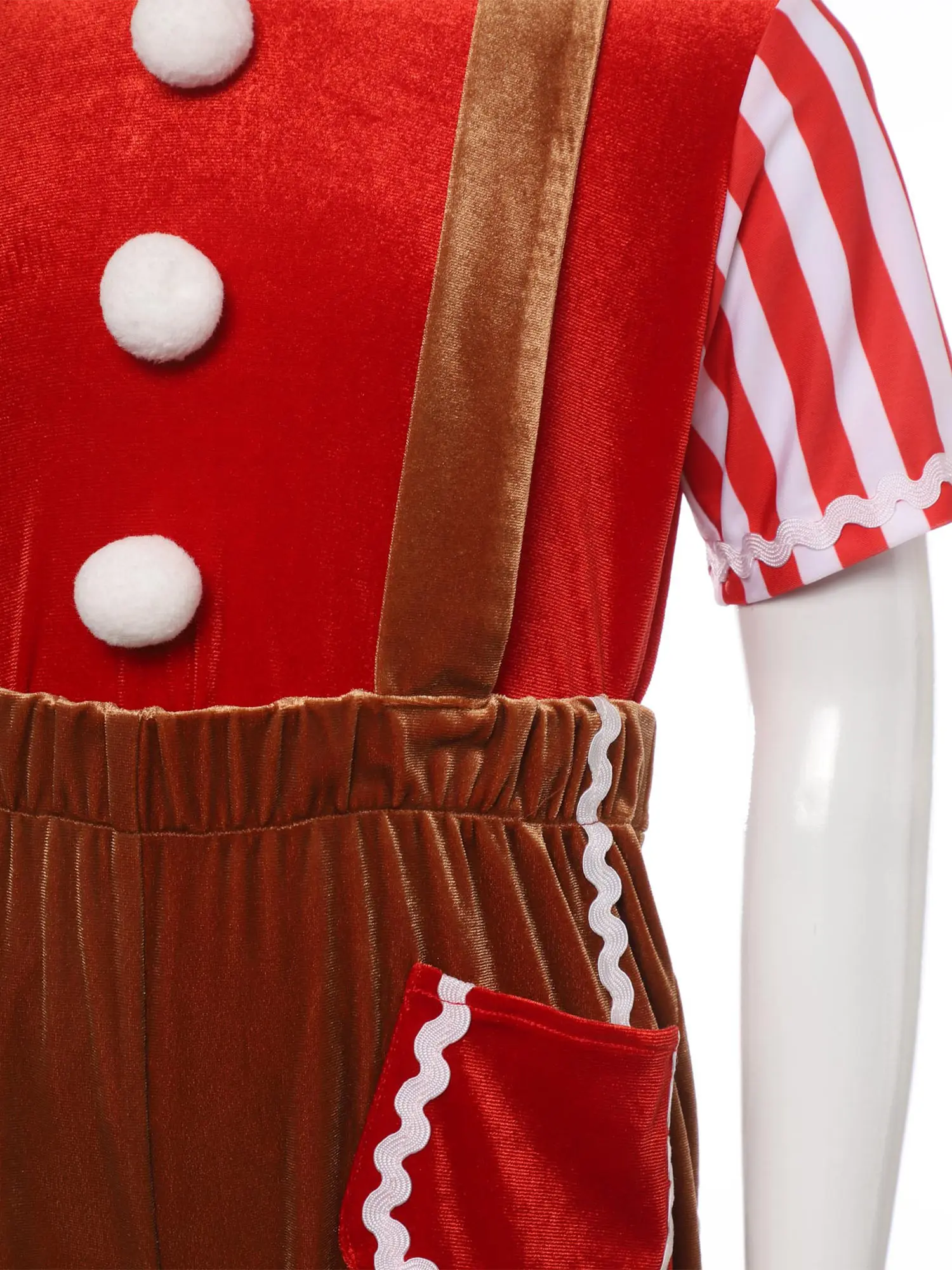 Disfraz hombre jengibre navideño para niños – traje completo - imagen 3