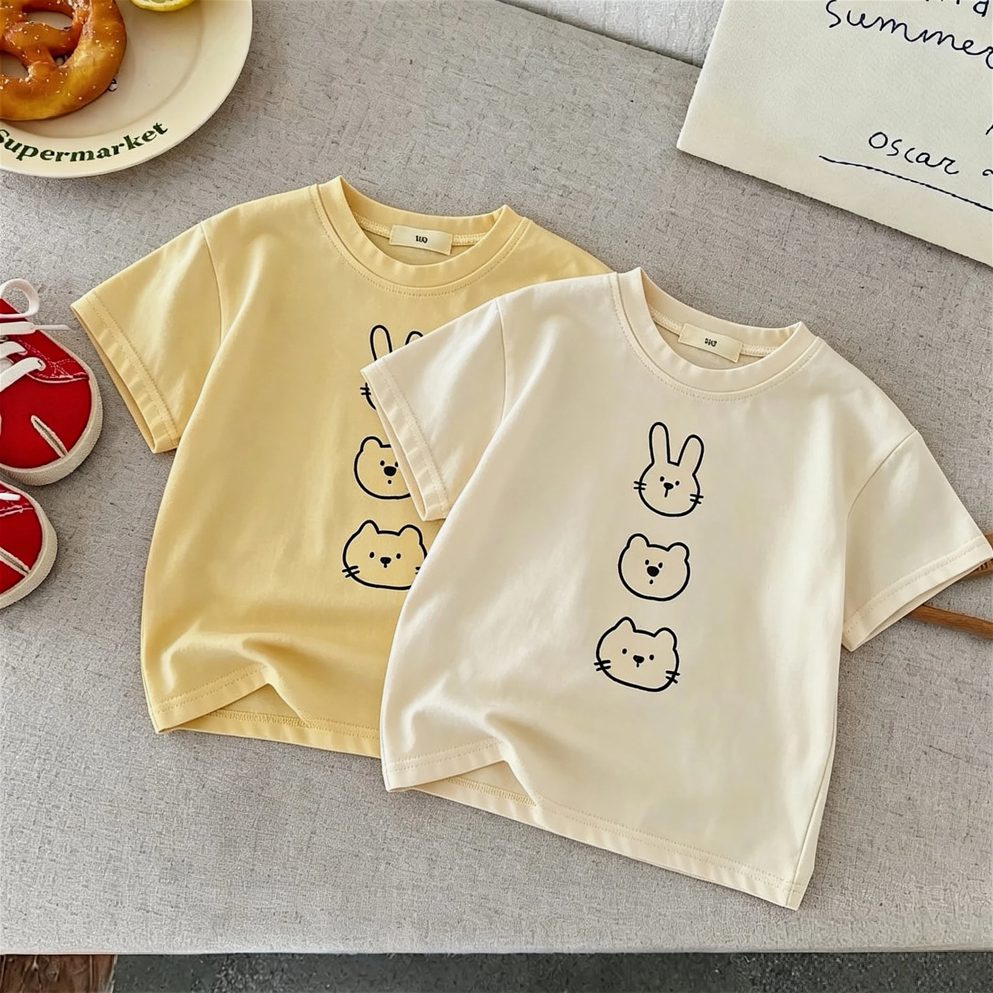 Camiseta infantil de manga corta estampada con cuello redondo - imagen 3