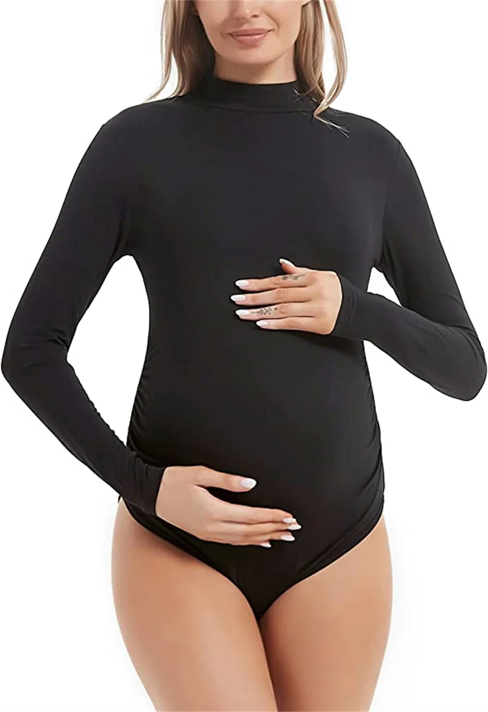 Body de cuello alto para embarazadas: leotardo de manga larga - imagen 4