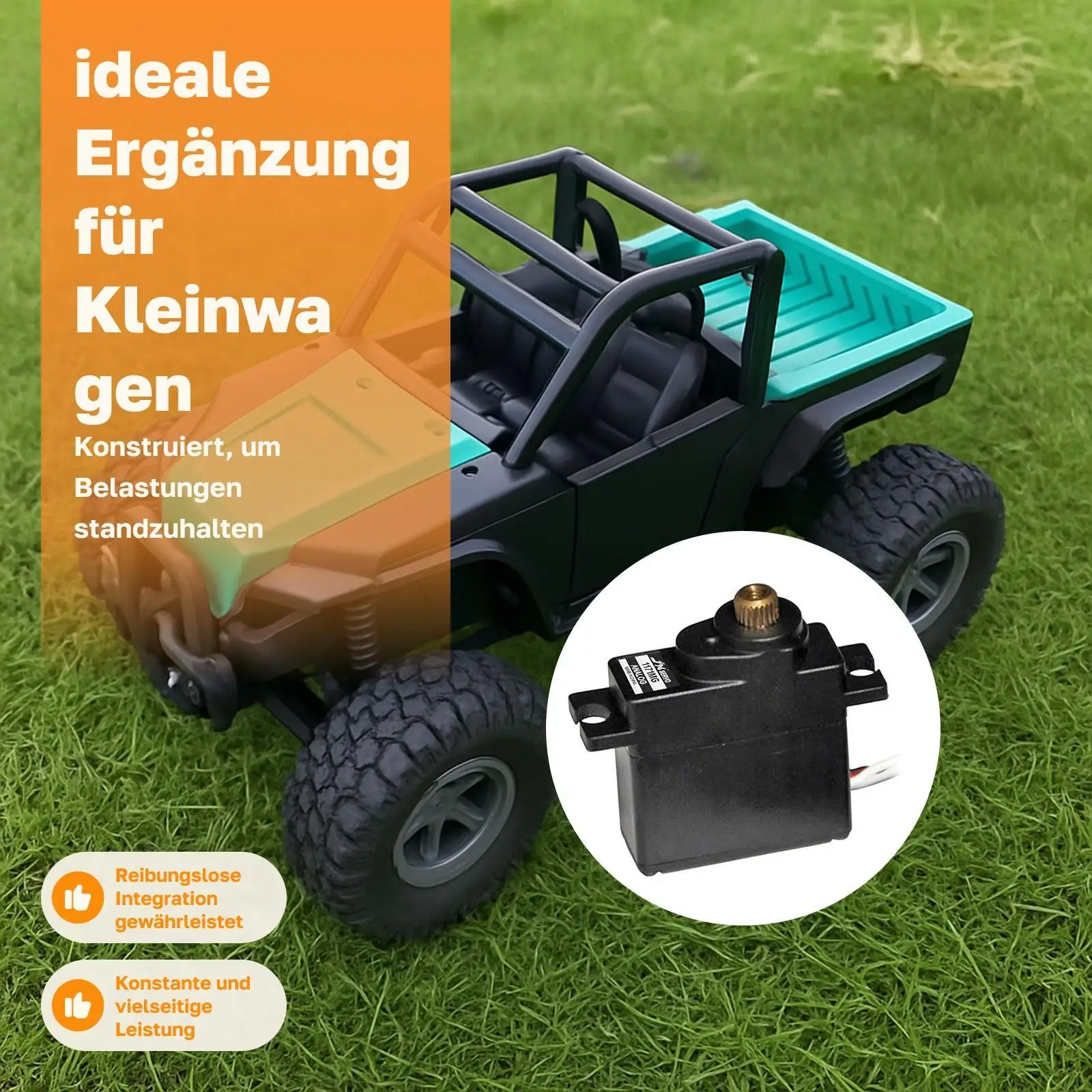 Servo analógico para juguetes RC de helicóptero y coche