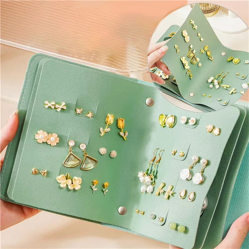 Estuche de viaje para joyas con diseño libro: anillos y pendientes - imagen 5