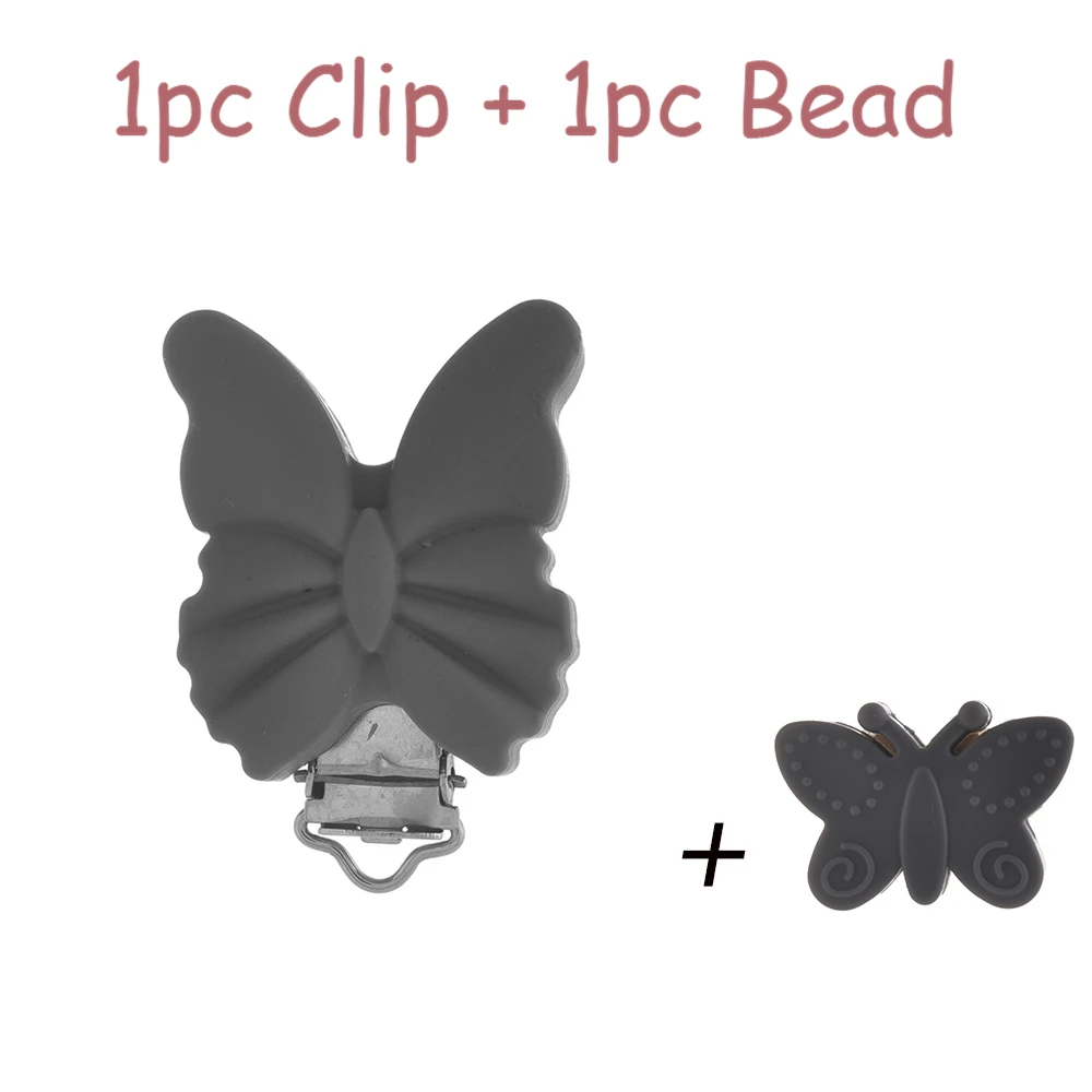Collar mordedor de silicona con clip y sujeta chupete para bebé - imagen 4