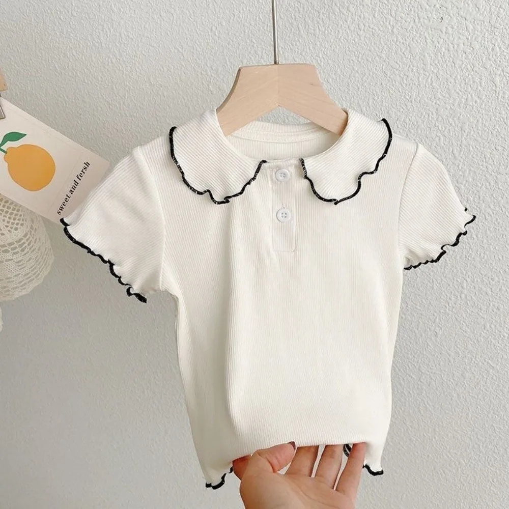 Camiseta de niño manga corta suave con cuello dulce para verano - imagen 3