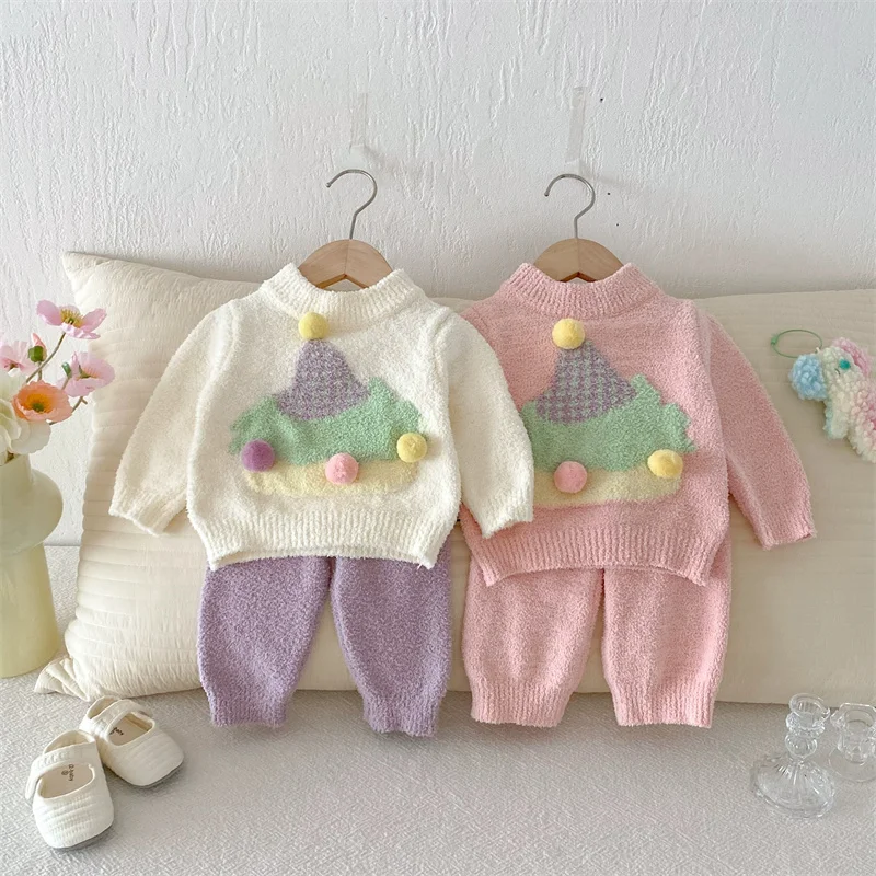 Conjunto de bebé Navidad cálido, traje infantil para otoño e invierno - imagen 4