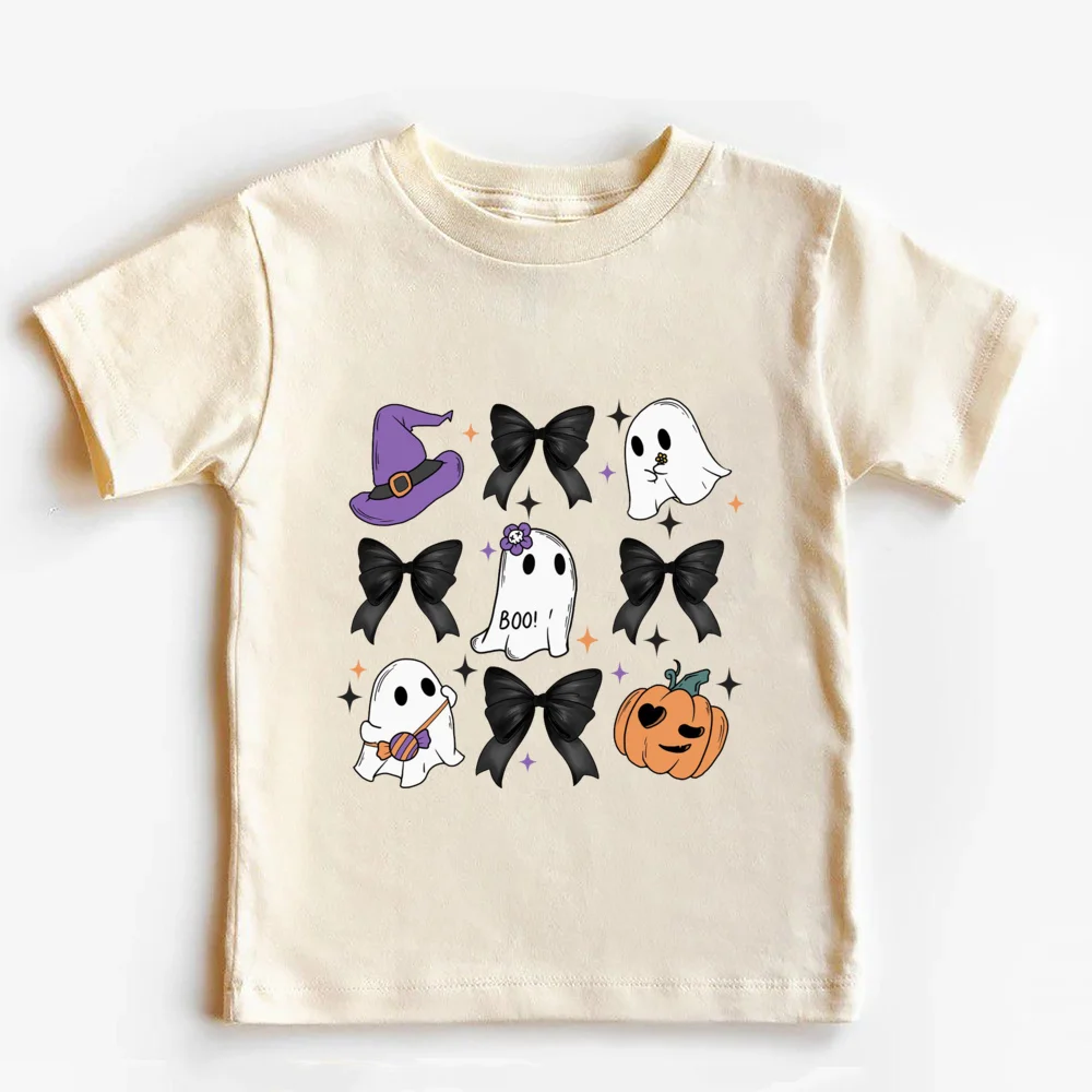 Variedad de diseños de camisetas de fantasma para niños