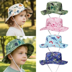 Gorra panamá algodón dibujos animados con protección solar bebé