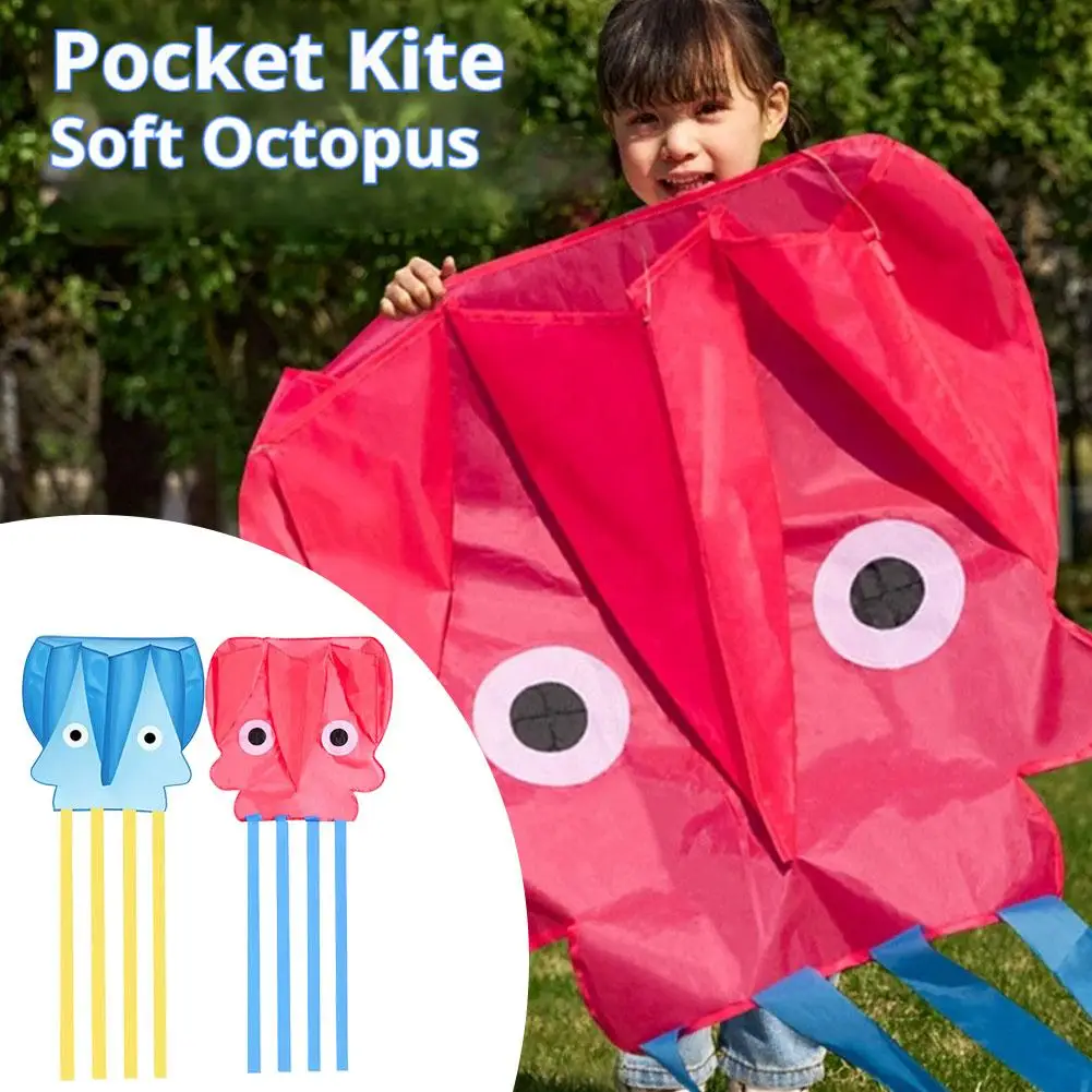 Cometa infantil pulpo suave para exteriores, juego familiar de vuelo - imagen 2