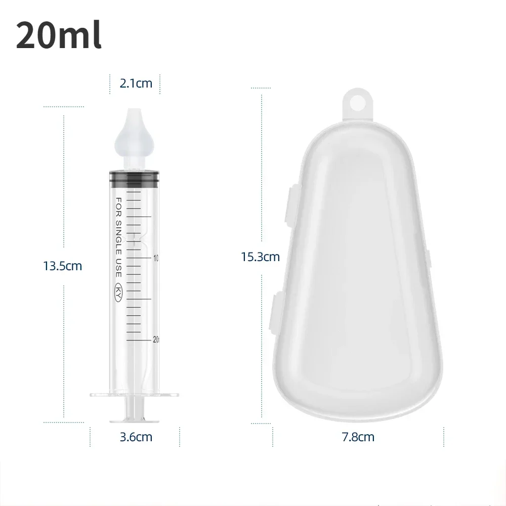 Aspirador nasal para bebé con cabezal de silicona y tubo de PP