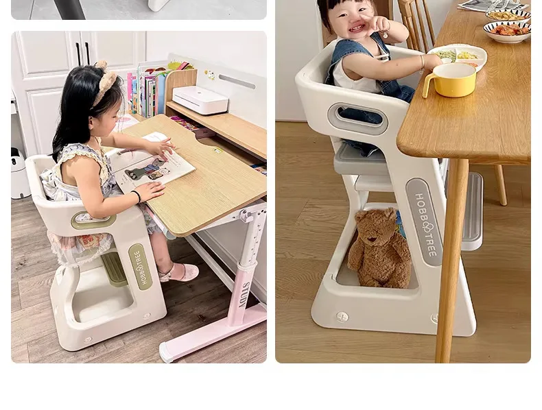 Detalle de uso en silla de comedor infantil