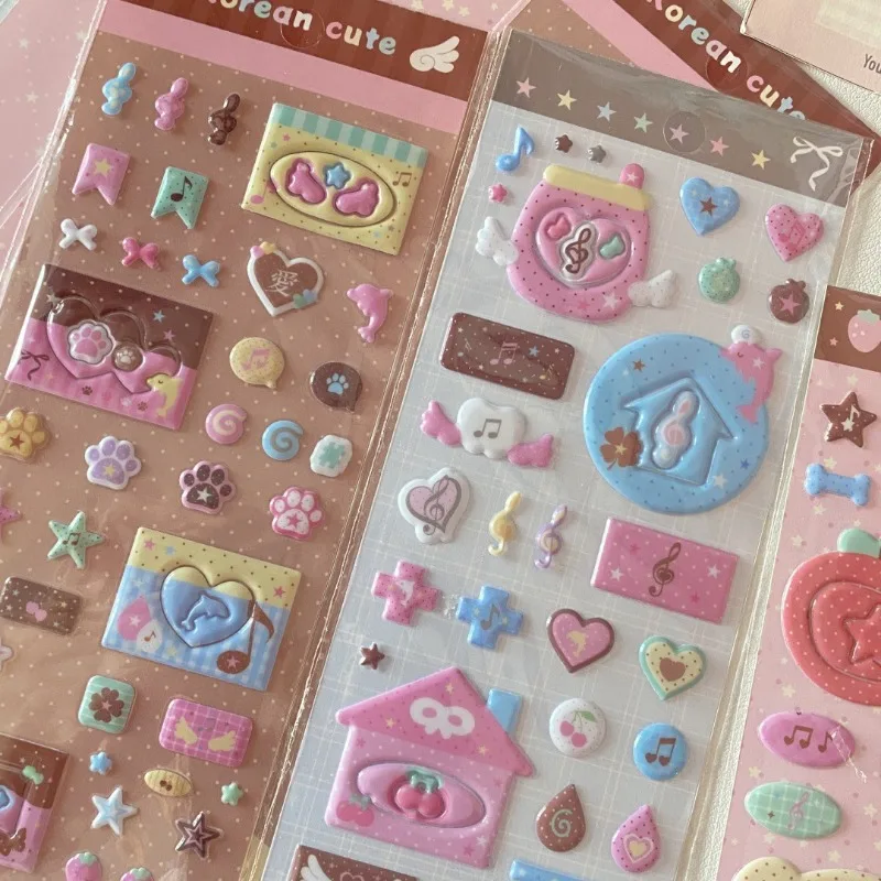 Pegatinas decorativas 3D con bordes de animales y estrellas K-pop - imagen 2