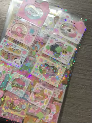 Pegatinas brillantes impermeables estilo INS para álbum y diario