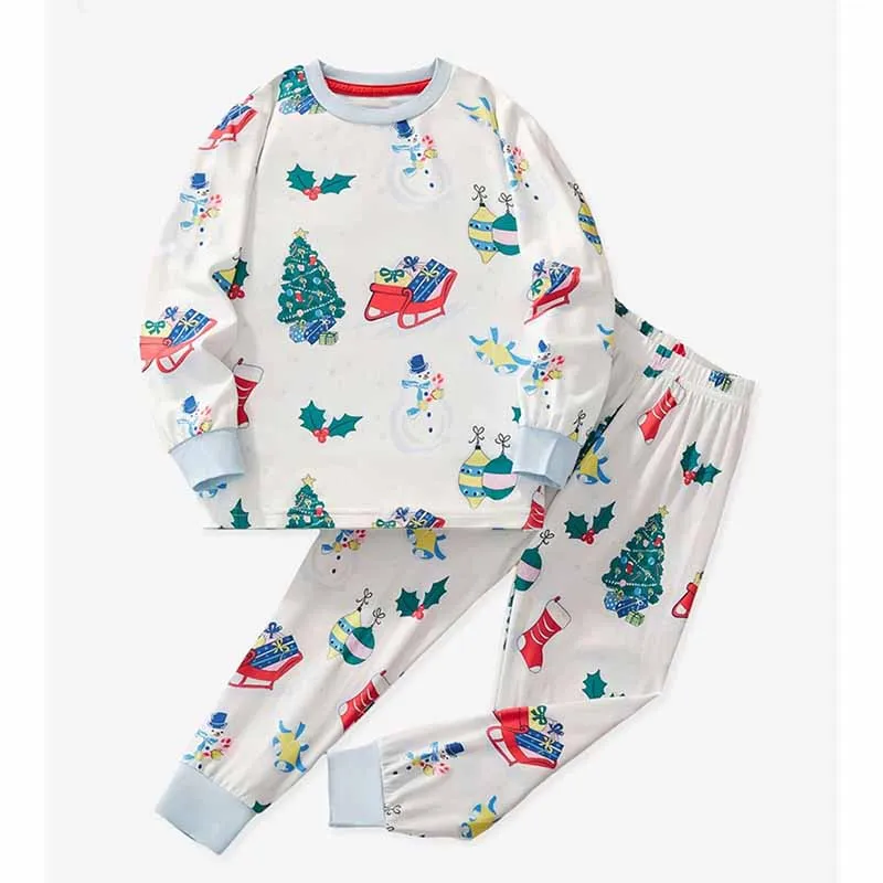 Pijama infantil de manga larga con motivos navideños para niño - imagen 2