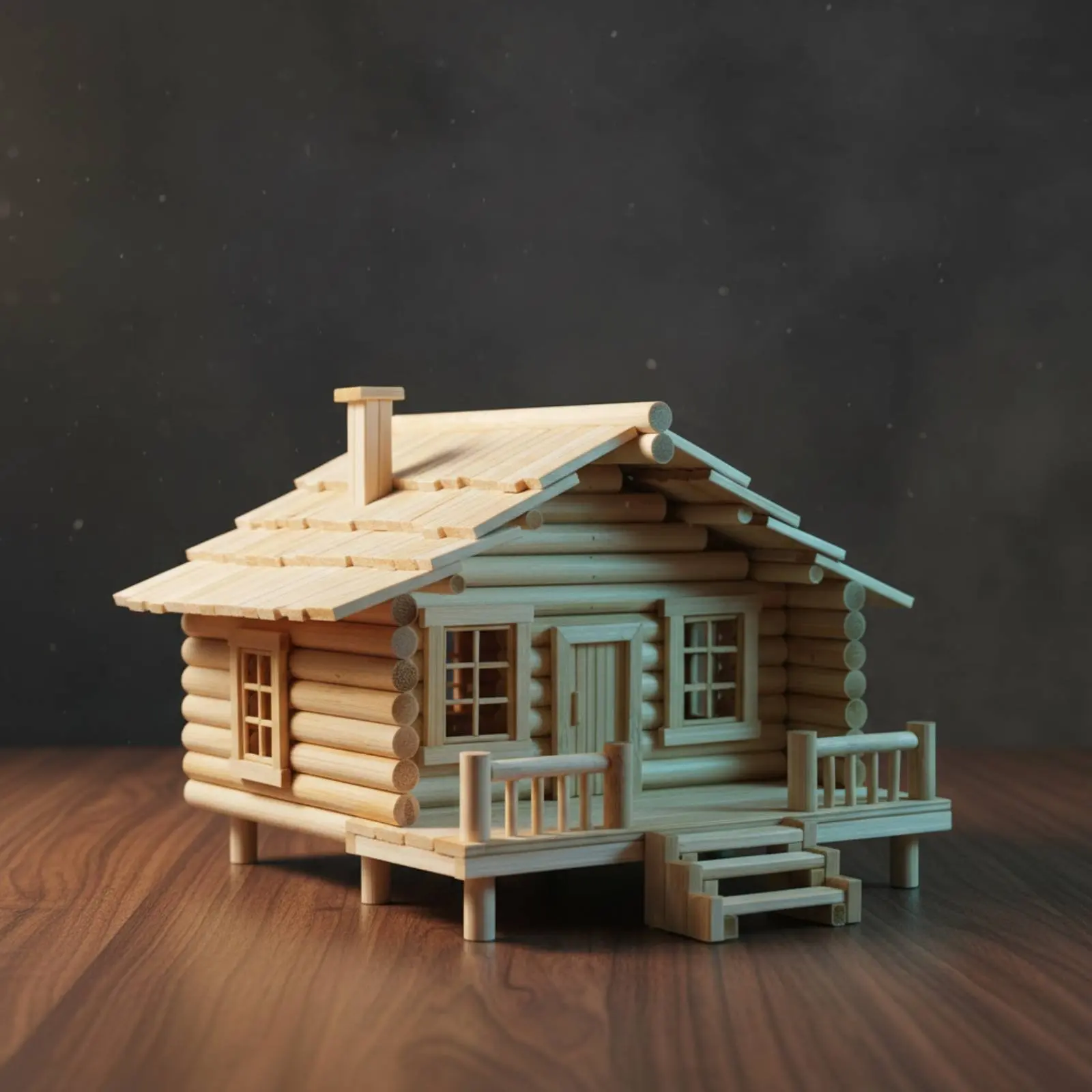 Kit de manualidades casa de bambú en miniatura con instrucciones - imagen 4