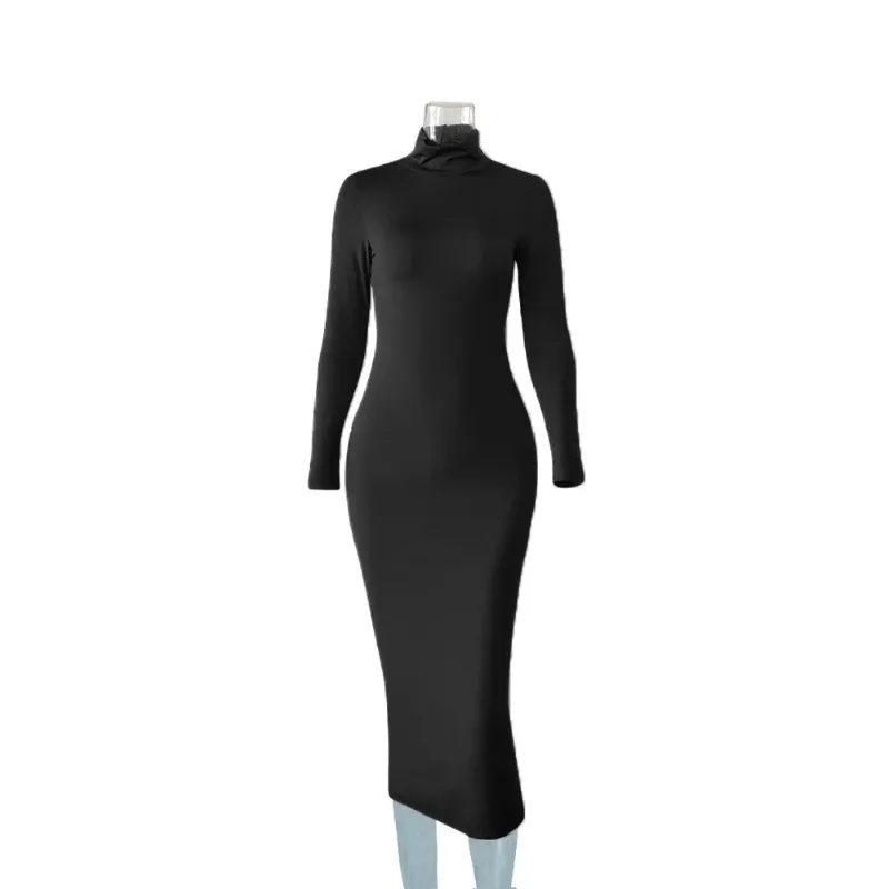 Vestido de maternidad midi plisado de manga larga para fotos - imagen 2