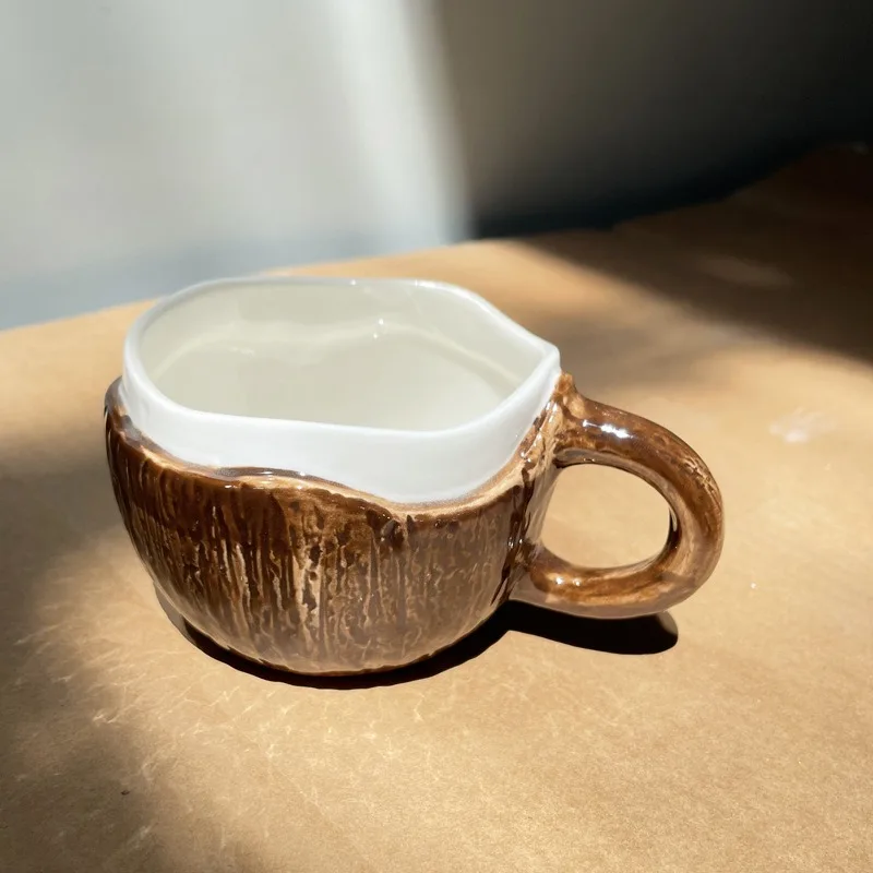 Taza de cerámica pintada a mano estilo coreano irregular para niños - imagen 3