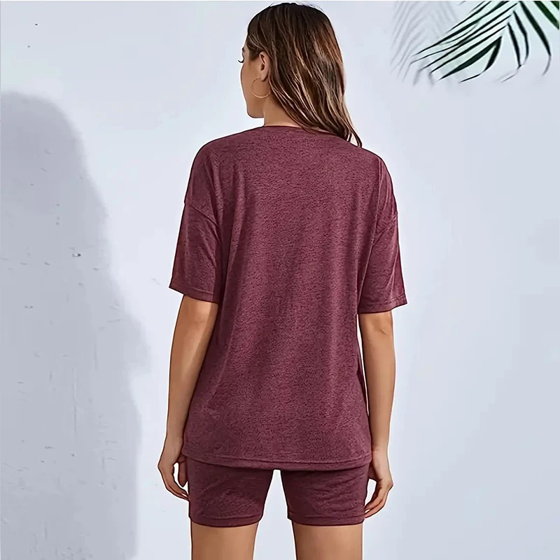 Conjunto premamá de camiseta y pantalón corto cómodo de algodón - imagen 3
