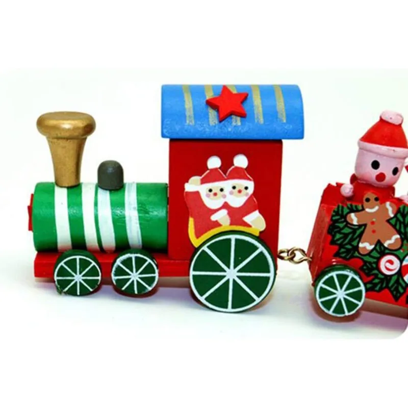 Tren de Navidad de madera clásico – Juguete de simulación - imagen 5