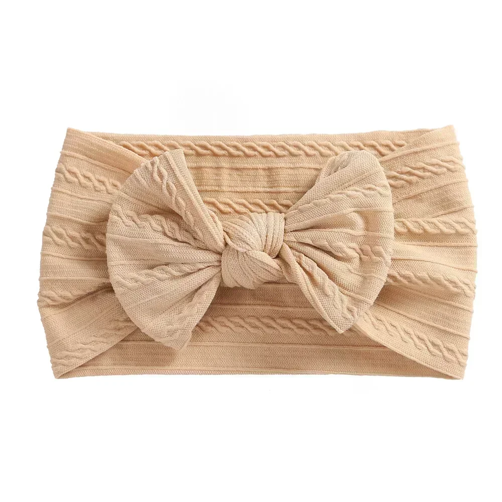 Diadema bebé recién nacido con lazo Jacquard elástico de moda - imagen 4