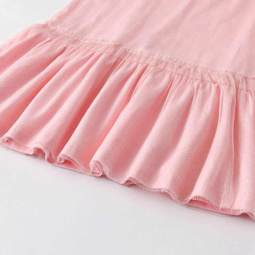 DXTON Vestido de princesa con lazo para niña – manga larga otoño - imagen 4