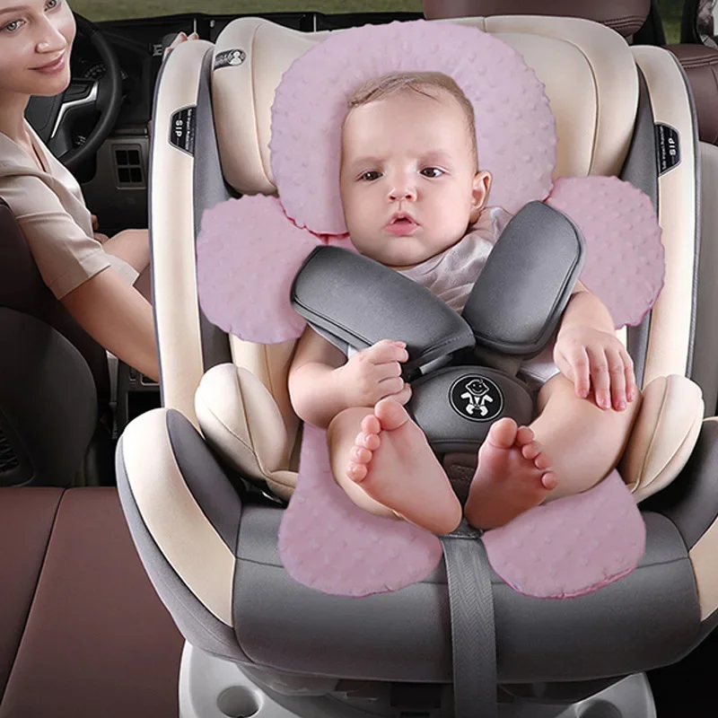 Cojín de asiento para bebé de algodón cálido, extraíble en cochecito - imagen 4