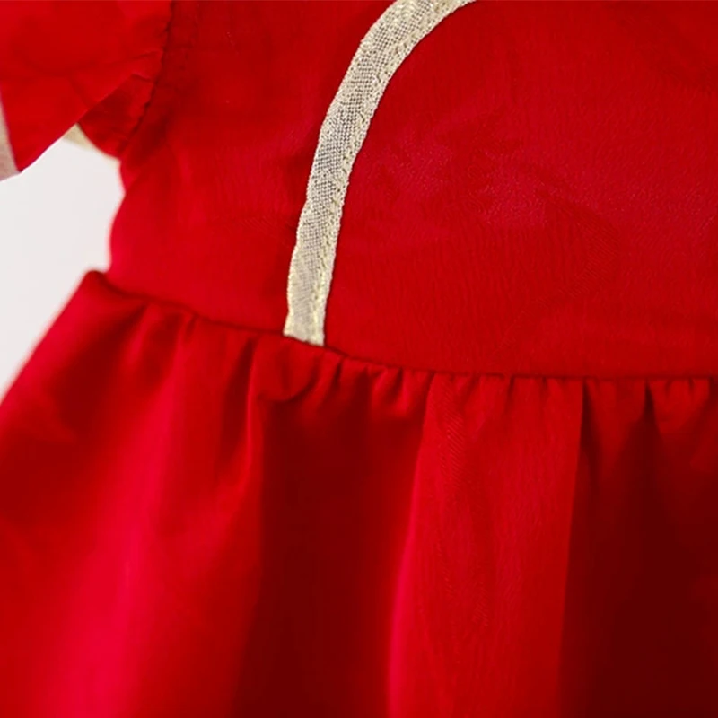 Vestido de verano sin mangas para niña estilo princesa rojo - imagen 5