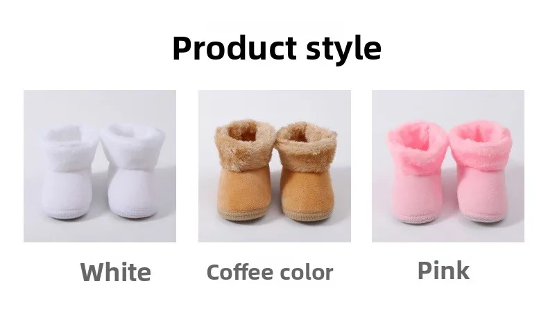 Botines de bebé con forro polar cálido y estilo de invierno