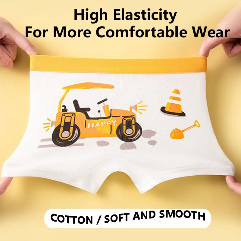 Boxers de algodón para niños con estampados divertidos de coches - imagen 5
