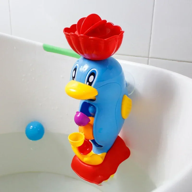 Bathtime Joy juguetes de baño con pato amarillo rueda acuática grifo - imagen 5