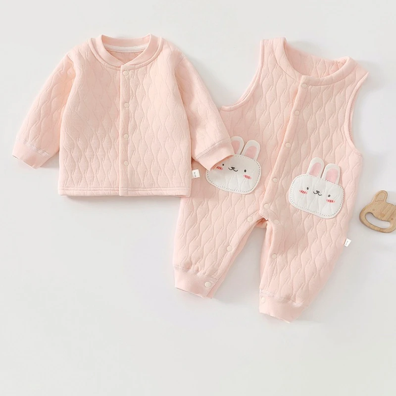 Mono de invierno unisex para bebé en algodón con estampado animalitos - imagen 3