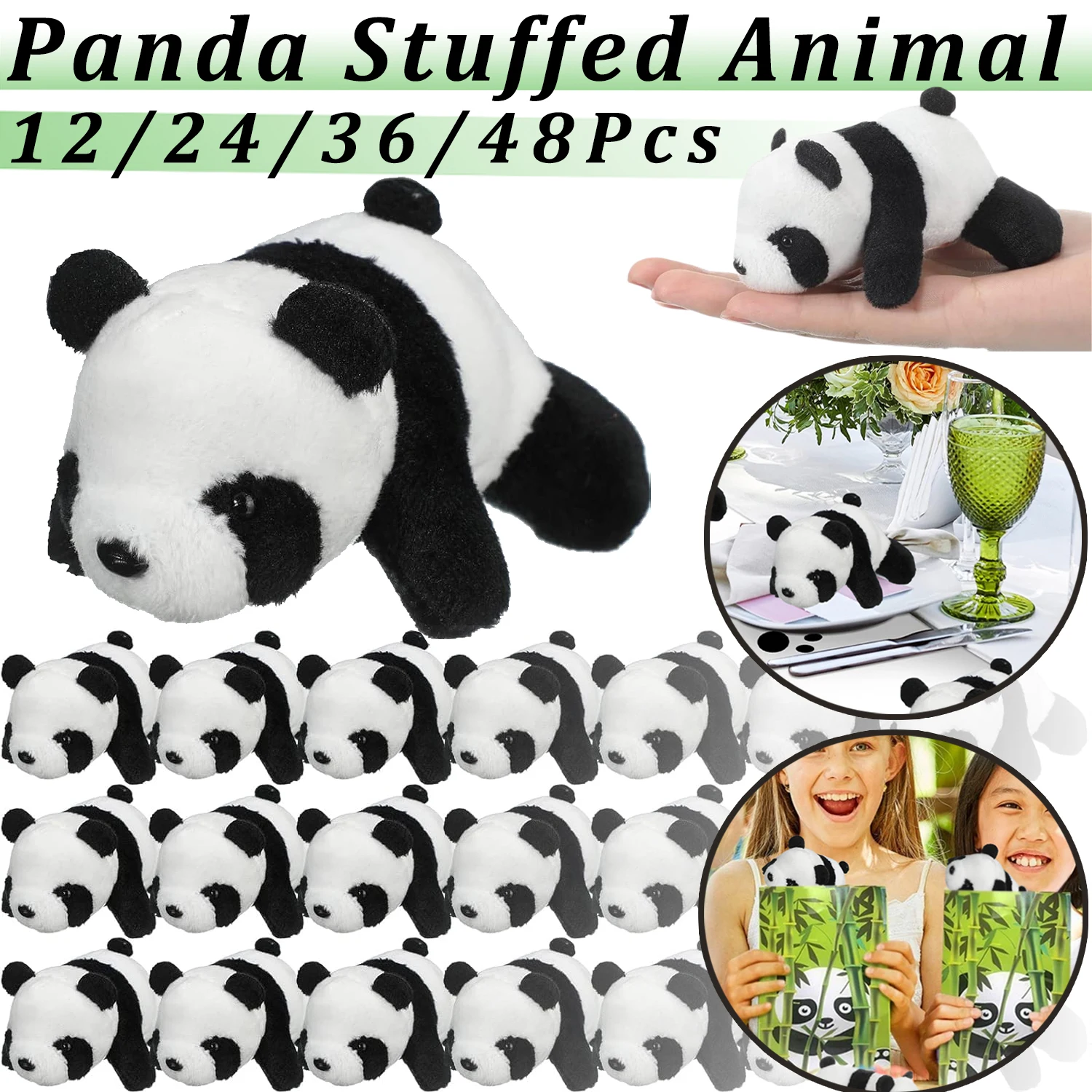 Peluche panda mini suave relleno, animal de juguete
