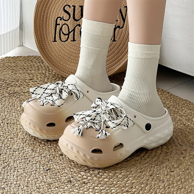Sandalias infantiles de verano con plataforma y cordones
