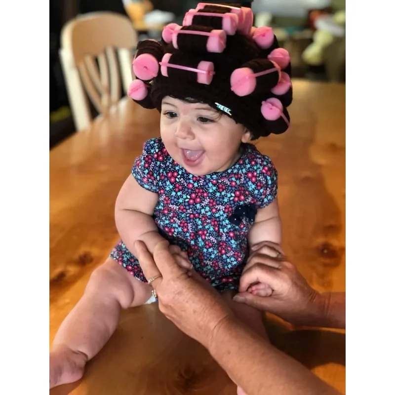 Gorro de ganchillo infantil de abuela divertido para Halloween, fotos - imagen 2