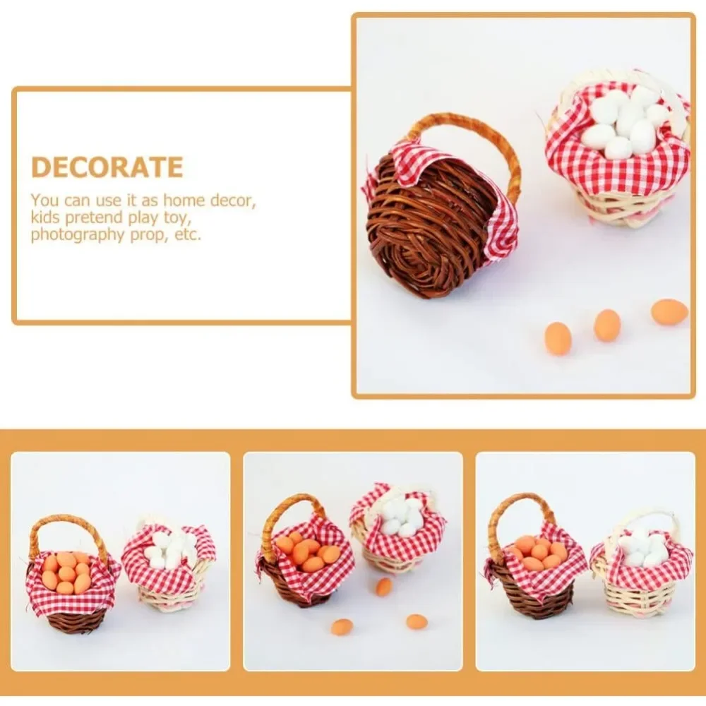 Cesta de Pascua mini para casita de muñecas - imagen 3