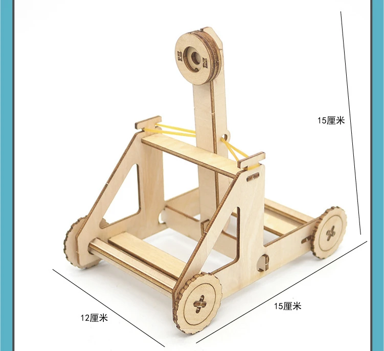 Carro de catapulta DIY ensamblado a mano