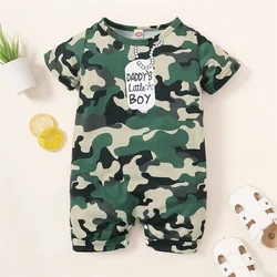 Pelele de verano para bebé 0-18 meses con camuflaje, estilo deportivo