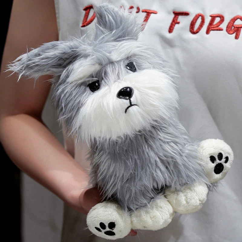 Peluche schnauzer dibujo animado, juguete suave para niños - imagen 3