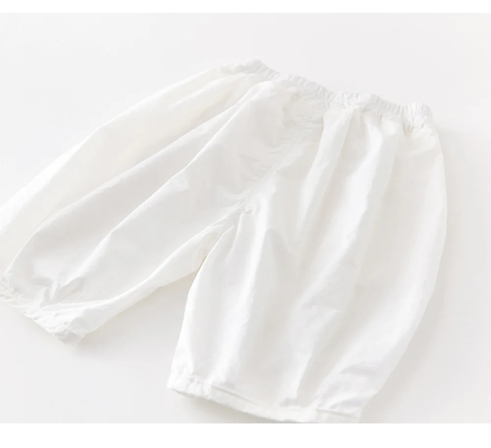 Pantalones capri de algodón fino para niñas – holgados y lisos