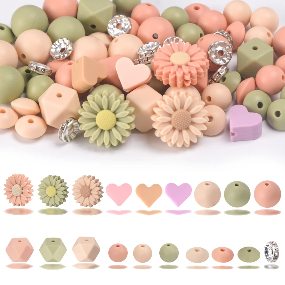 LOFCA cuentas de silicona corazón Margarita para manualidades - imagen 5