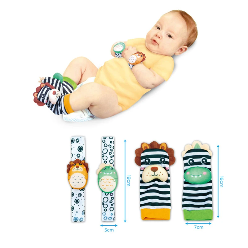 Calcetines con sonajero para bebé – dibujos y correa en la muñeca - imagen 5