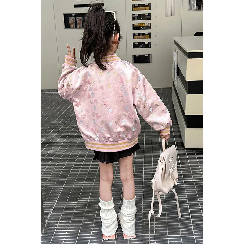 Chaqueta de béisbol ligera para niña con cremallera primavera - imagen 3