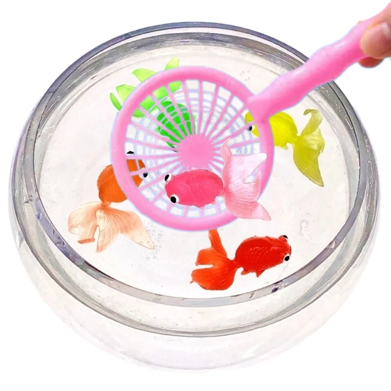 Adorno de acuario de goma con forma de pez dorado realista - imagen 5