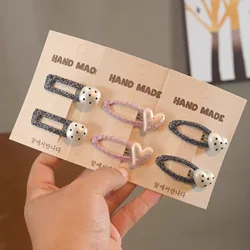 Pinzas para el cabello con perlas estilo princesa bebé niña