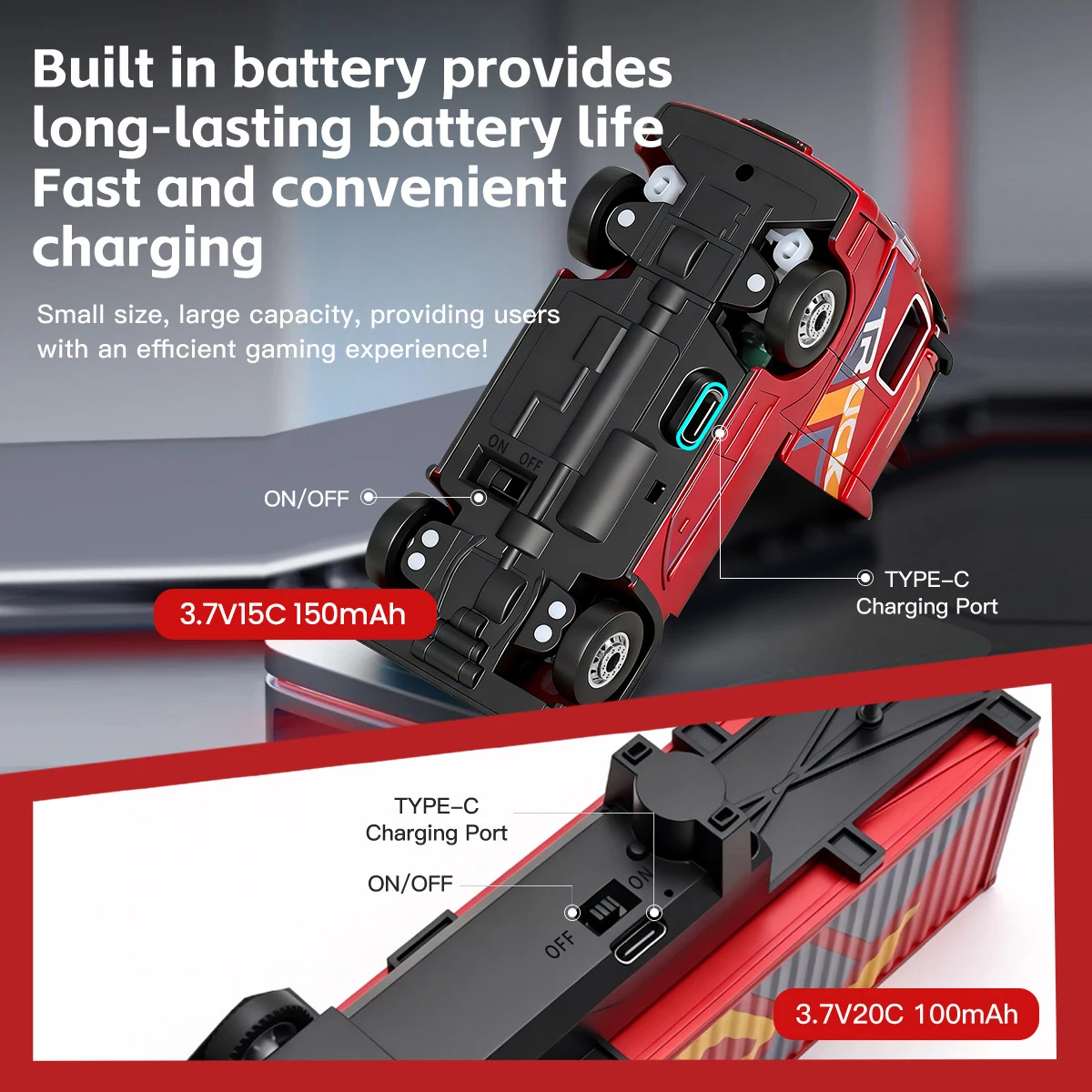 WLtoys 6408 camión tractor RC con luces y contenedor elevable 4WD - imagen 3