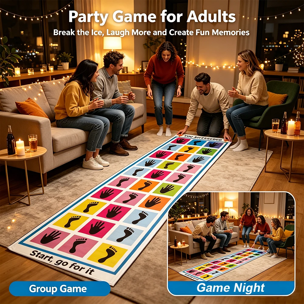 Tapete Twister mano y pie multijugador extra grande