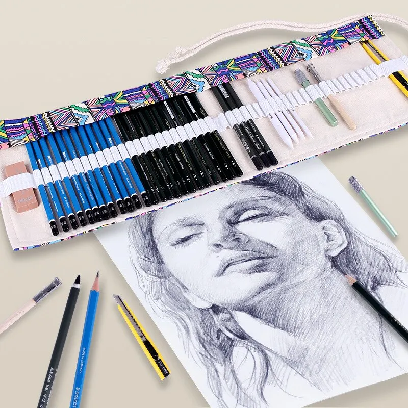 Estuche de lápices de colores con accesorios de pintura infantil - imagen 3