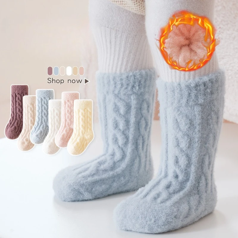 Calcetines de invierno terciopelo con forro polar para bebé 0-4 años - imagen 5