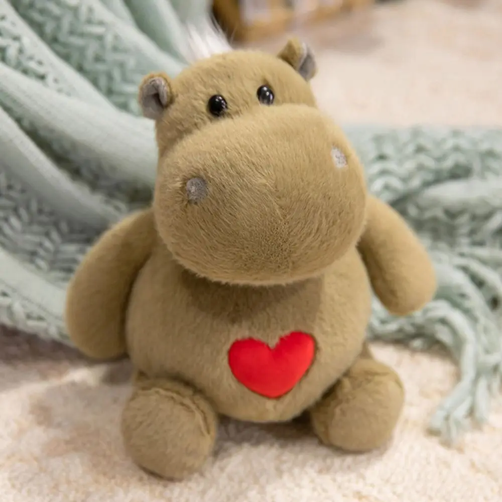 Peluche hipopótamo suave con algodón para bebé, almohada de juego